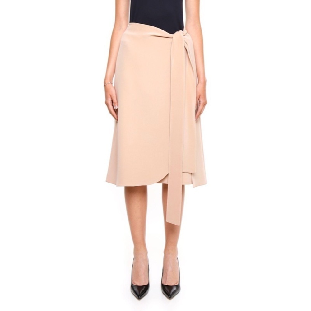 NWT CELINE Nude Silk Crepe Skirt